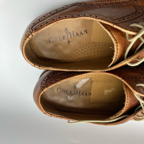 COLE HAAN Nike Air Giraldo wingtip oxfords leather dress shoes Size 11 - Picture 15 of 16